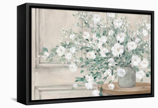 White Bouquet Neutral-Julia Purinton-Framed Stretched Canvas