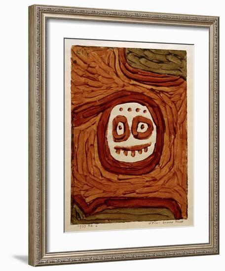 White-Brown Mask-Paul Klee-Framed Giclee Print