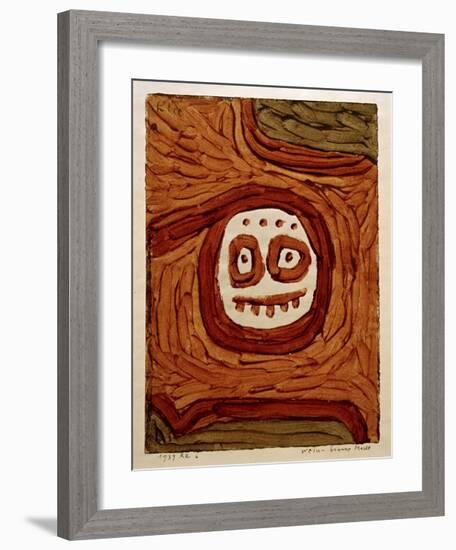 White-Brown Mask-Paul Klee-Framed Giclee Print