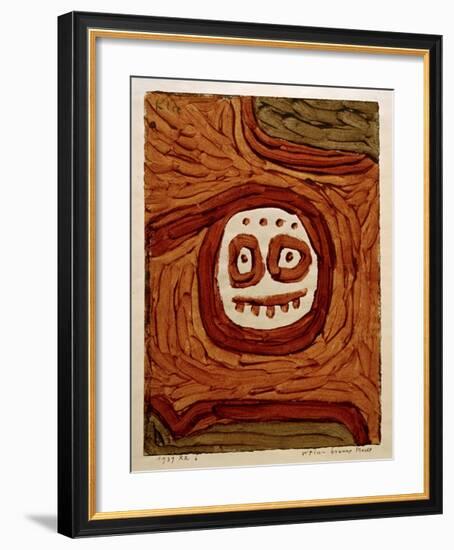 White-Brown Mask-Paul Klee-Framed Giclee Print