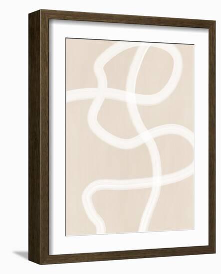 White Brush Stroke Poster No.1-Elena Ristova-Framed Giclee Print