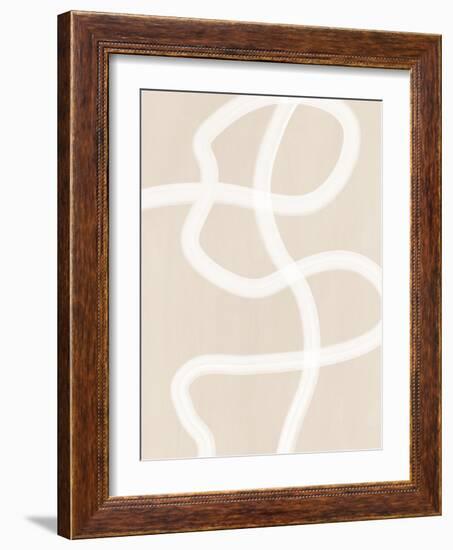 White Brush Stroke Poster No.1-Elena Ristova-Framed Giclee Print