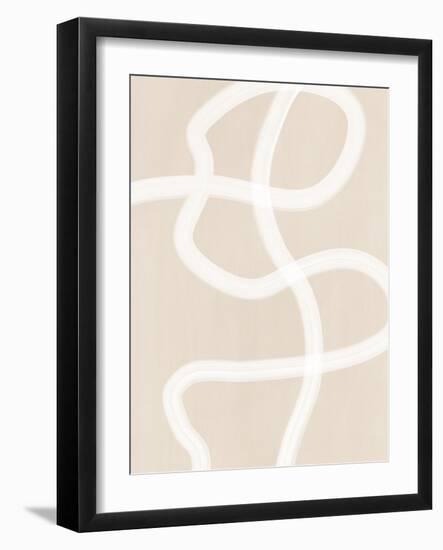 White Brush Stroke Poster No.1-Elena Ristova-Framed Giclee Print