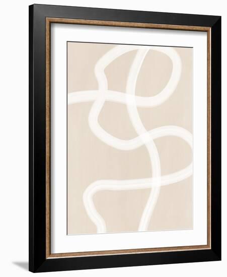 White Brush Stroke Poster No.1-Elena Ristova-Framed Giclee Print