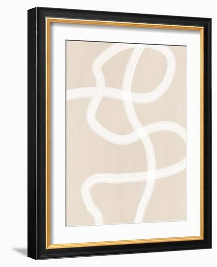 White Brush Stroke Poster No.1-Elena Ristova-Framed Giclee Print