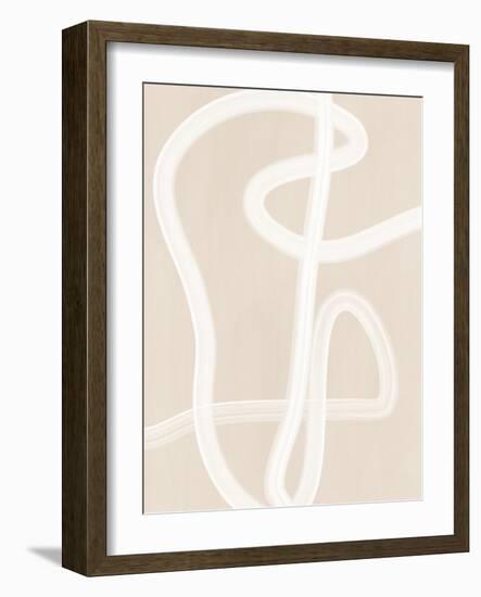 White Brush Stroke Poster No.2-Elena Ristova-Framed Giclee Print