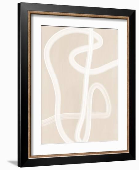 White Brush Stroke Poster No.2-Elena Ristova-Framed Giclee Print