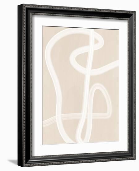White Brush Stroke Poster No.2-Elena Ristova-Framed Giclee Print