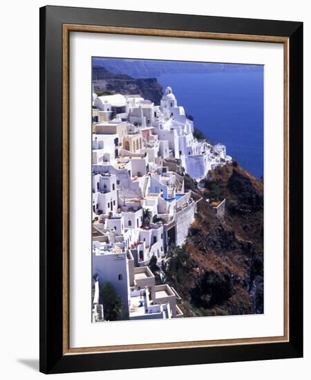 White Buildings in Oia Santorini, Athens, Greece-Bill Bachmann-Framed Photographic Print