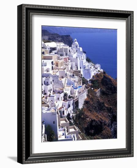 White Buildings in Oia Santorini, Athens, Greece-Bill Bachmann-Framed Photographic Print