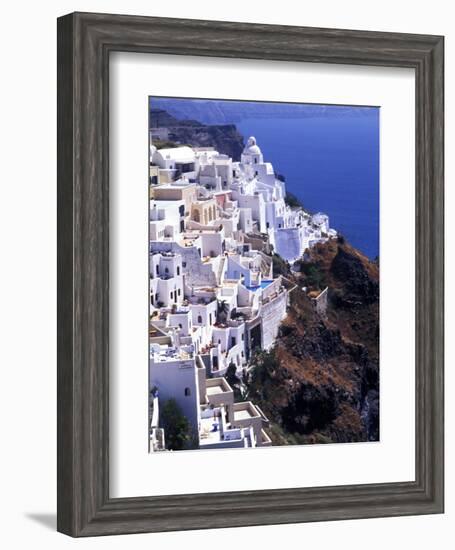 White Buildings in Oia Santorini, Athens, Greece-Bill Bachmann-Framed Photographic Print