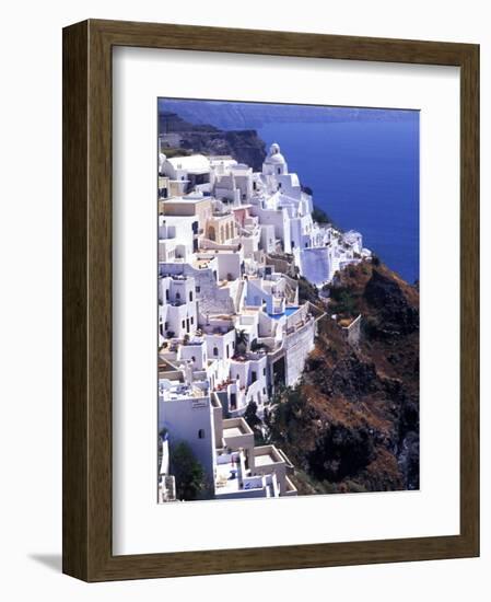 White Buildings in Oia Santorini, Athens, Greece-Bill Bachmann-Framed Photographic Print