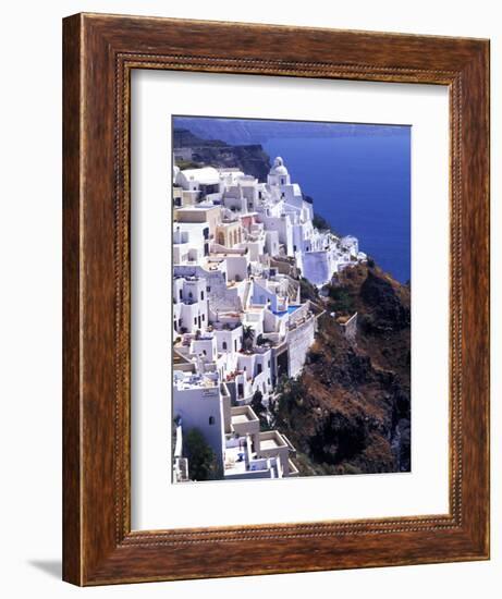 White Buildings in Oia Santorini, Athens, Greece-Bill Bachmann-Framed Photographic Print