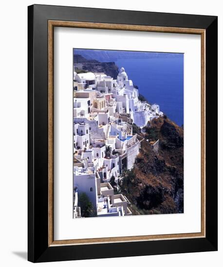 White Buildings in Oia Santorini, Athens, Greece-Bill Bachmann-Framed Photographic Print