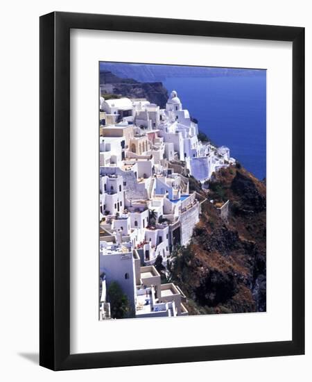 White Buildings in Oia Santorini, Athens, Greece-Bill Bachmann-Framed Photographic Print