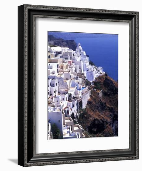 White Buildings in Oia Santorini, Athens, Greece-Bill Bachmann-Framed Photographic Print