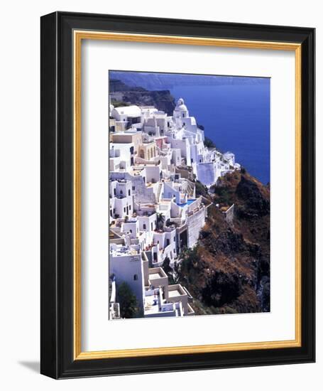 White Buildings in Oia Santorini, Athens, Greece-Bill Bachmann-Framed Photographic Print