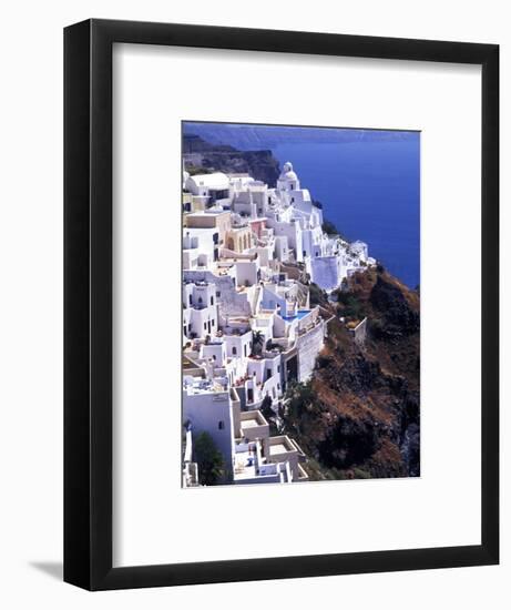 White Buildings in Oia Santorini, Athens, Greece-Bill Bachmann-Framed Photographic Print