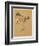 White Bulldog Approaches a Docile-Looking Cow in a Field-Cecil Aldin-Framed Art Print