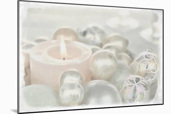 White Candle and Baubles-Cora Niele-Mounted Giclee Print
