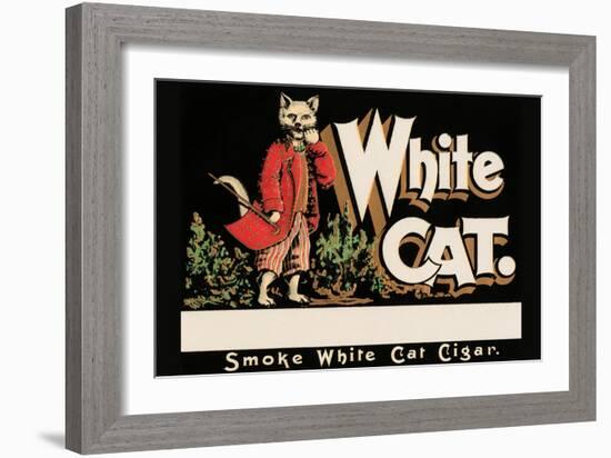 White Cat Brand Cigars-null-Framed Art Print