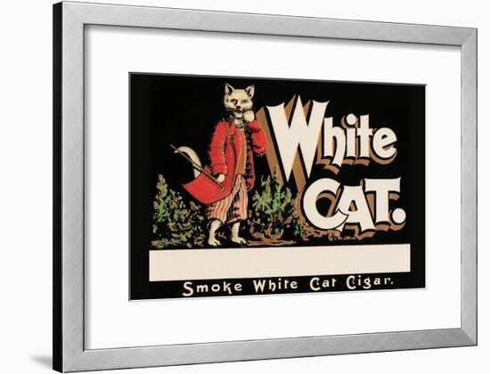 White Cat Brand Cigars-null-Framed Art Print