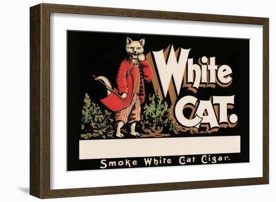 White Cat Brand Cigars-null-Framed Art Print