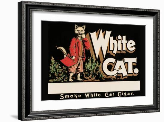 White Cat Brand Cigars-null-Framed Art Print