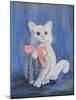 White Cat with Pink Bow-mcpuckette-Mounted Photographic Print