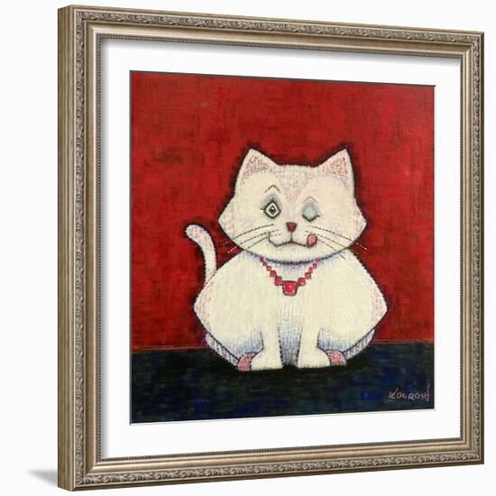 White Cat-Kourosh-Framed Photographic Print