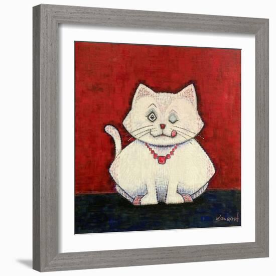 White Cat-Kourosh-Framed Photographic Print