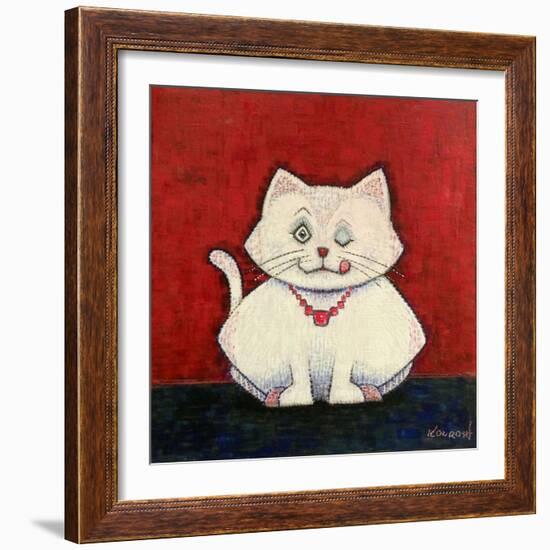 White Cat-Kourosh-Framed Photographic Print