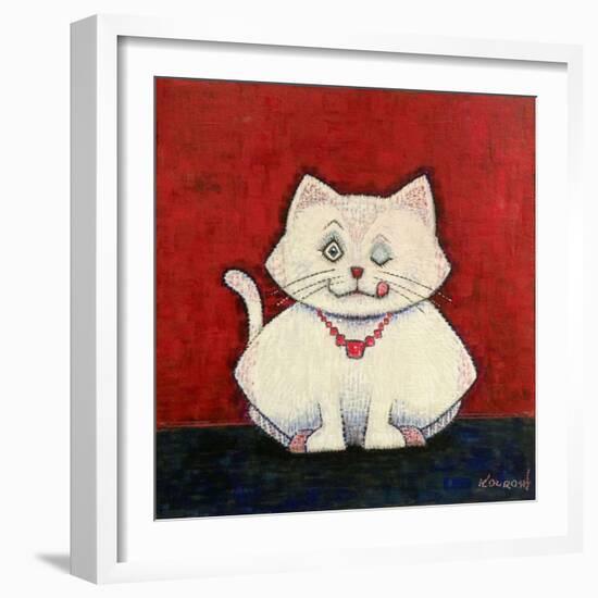 White Cat-Kourosh-Framed Photographic Print