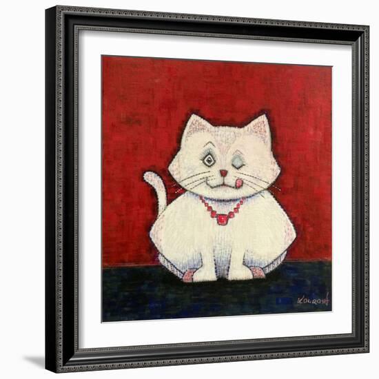 White Cat-Kourosh-Framed Photographic Print