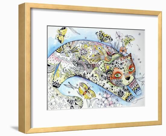 White Cat-Oxana Zaika-Framed Giclee Print