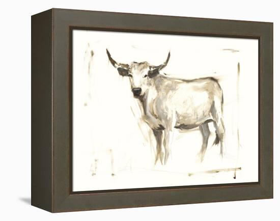 White Cattle II-Ethan Harper-Framed Stretched Canvas