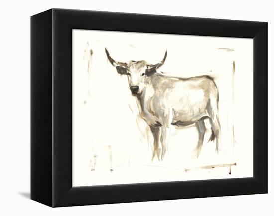 White Cattle II-Ethan Harper-Framed Stretched Canvas