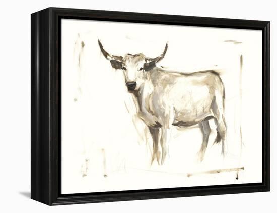 White Cattle II-Ethan Harper-Framed Stretched Canvas