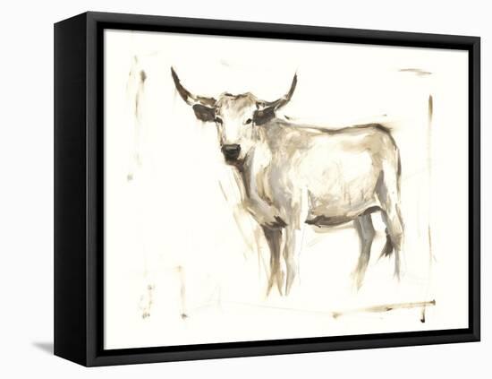 White Cattle II-Ethan Harper-Framed Stretched Canvas