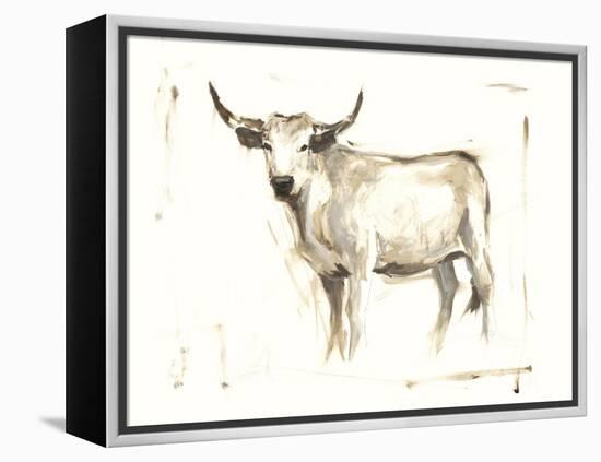 White Cattle II-Ethan Harper-Framed Stretched Canvas