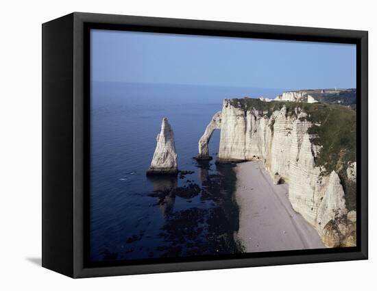 White Chalk Cliffs, Etretat, Cote d'Albatre, Normandy, France-Philip Craven-Framed Premier Image Canvas