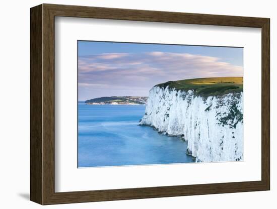 White Chalk Cliffs Near Old Harry Rocks, Jurassic Coast, Dorset, England, United Kingdom-John Alexander-Framed Photographic Print