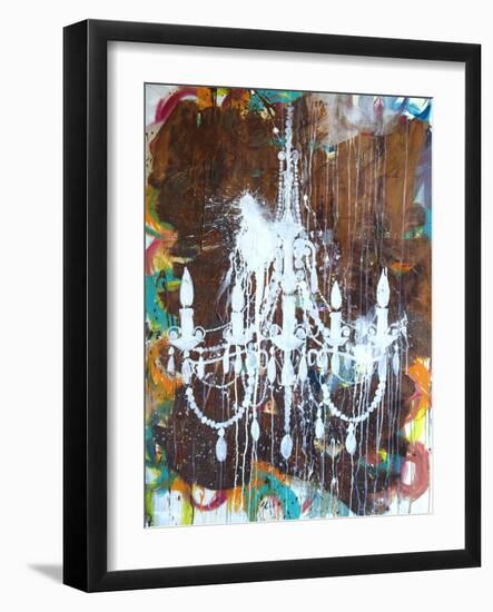 White Chandelier-Kent Youngstrom-Framed Art Print