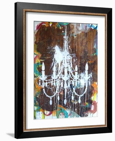 White Chandelier-Kent Youngstrom-Framed Art Print