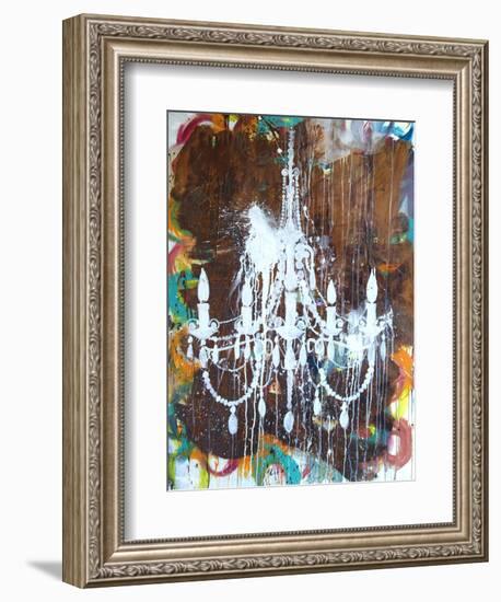 White Chandelier-Kent Youngstrom-Framed Art Print