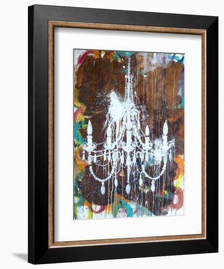 White Chandelier-Kent Youngstrom-Framed Art Print