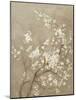 White Cherry Blossom I Neutral Crop Bird-Danhui Nai-Mounted Art Print