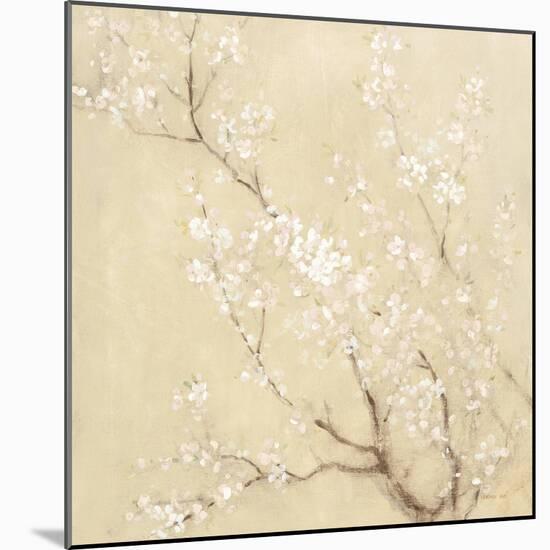 White Cherry Blossoms I Linen Crop-Danhui Nai-Mounted Art Print