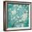 White Cherry Blossoms I on Blue Aged No Bird-Danhui Nai-Framed Premium Giclee Print