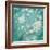 White Cherry Blossoms I on Blue Aged No Bird-Danhui Nai-Framed Premium Giclee Print